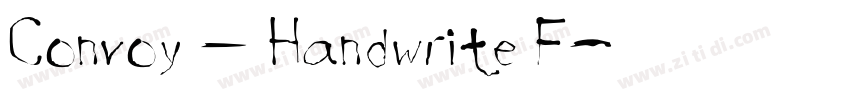 Convoy — Handwrite F字体转换